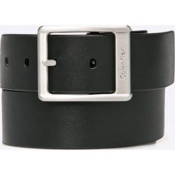 Calvin Klein Jeans - Pasek skórzany. Czarne paski męskie Calvin Klein Jeans, w paski, z jeansu. Za 199,90 zł.