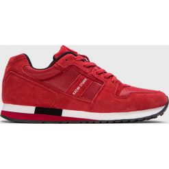Kazar Studio - Buty. Czerwone sneakersy męskie Kazar Studio, z okrągłym noskiem, na sznurówki. Za 279,90 zł.