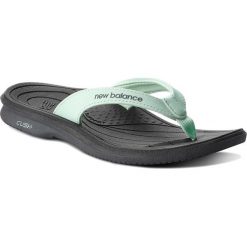Japonki NEW BALANCE - W6091GRG Zielony. Zielone klapki damskie New Balance, bez wzorów, ze skóry ekologicznej, bez obcasa. Za 99,99 zł.
