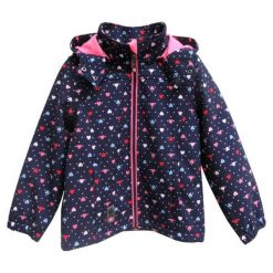 Topo Kurtka Softshell Dziewczęca 122 Niebieska. Niebieskie kurtki dziewczęce marki Topo, w kolorowe wzory, z polaru. Za 149,00 zł.