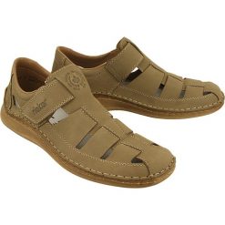 RIEKER 05288-64 beige, półbuty męskie. Brązowe półbuty męskie Rieker, bez wzorów, bez zapięcia. W wyprzedaży za 209,90 zł.
