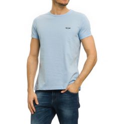 T-shirty męskie z nadrukiem: T-shirt w kolorze jasnoniebieskim