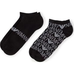 Zestaw 2 par niskich skarpet unisex EMPORIO ARMANI - 302228 9P284 00321 r.39/46 Nero/Grigio. Czarne skarpetki damskie Emporio Armani, bez wzorów, z elastanu. Za 79,00 zł.