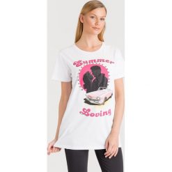 T-SHIRT PINKO. Białe t-shirty damskie Pinko, s, z nadrukiem, z bawełny, z okrągłym kołnierzem. Za 373,00 zł.