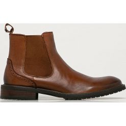 Big Star - Sztyblety skórzane. Pomarańczowe buty wizytowe męskie BIG STAR, ze skóry, z okrągłym noskiem, bez zapięcia. Za 429,90 zł.