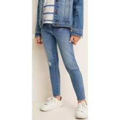 Mango Kids - Jeansy dziecięce Allegra 104-164 cm. Szare jeansy dziewczęce marki Mango Kids, z bawełny. Za 69,90 zł.