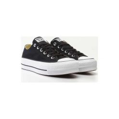 Klasyczne Czarno-Białe Trampki Converse CHUCK TAYLOR ALL STAR LIFT 250. Czarne trampki i tenisówki damskie Molly.pl, bez wzorów, z gumy, bez zapięcia. Za 349,00 zł.