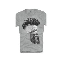 T-shirt UNDERWORLD Ring spun cotton Skull with a beard. Białe t-shirty męskie Underworld, s, z nadrukiem, z bawełny, bez kołnierzyka. Za 69,99 zł.