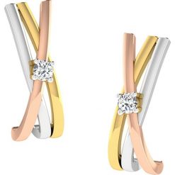 Złote kolczyki-wkrętki z diamentami. Szare kolczyki damskie Art of Diamond & Co., z diamentem, złote. W wyprzedaży za 549,95 zł.