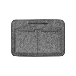 Torebki klasyczne damskie: Organizer w kolorze szarym – (S)26 x (W)18 x (G)8 cm