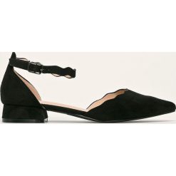Answear - Baleriny Ideal Shoes. Czarne baleriny damskie ANSWEAR, bez wzorów, z gumy, bez obcasa, na obcasie. W wyprzedaży za 89,90 zł.
