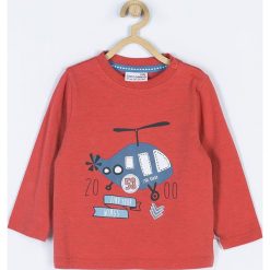 Coccodrillo - Longsleeve dziecięcy 62-86 cm. Pomarańczowe t-shirty chłopięce marki COCCODRILLO, z nadrukiem, z elastanu, z długim rękawem. W wyprzedaży za 24,90 zł.