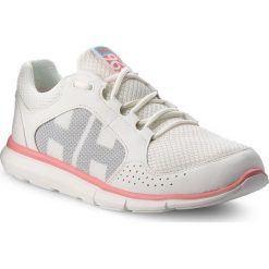 Półbuty HELLY HANSEN - Ahiga V3 Hydropower 112-16.011 Off White/Shell Pink/Blue Tint. Białe półbuty damskie Helly Hansen, bez wzorów, ze skóry ekologicznej, bez obcasa, na płaskiej podeszwie, bez zapięcia. W wyprzedaży za 269,00 zł.