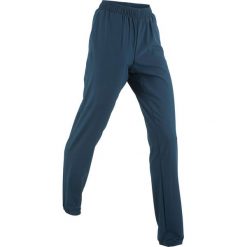 Spodnie sportowe funkcyjne, długie bonprix ciemnoniebieski. Niebieskie bryczesy damskie marki bonprix, w paski. Za 44,99 zł.