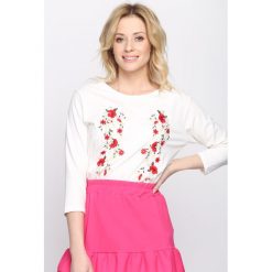 Kremowa Bluzka Winged Hand. Białe bluzki damskie marki Born2be, s, z długim rękawem. Za 39,99 zł.