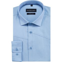 Koszula IVO slim KDNS000469. Niebieskie koszule męskie Giacomo Conti, m, bez wzorów, z bawełny, eleganckie, z włoskim kołnierzykiem, bez rękawów. Za 199,00 zł.