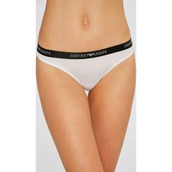 Emporio Armani - Stringi. Białe stringi damskie marki Emporio Armani, l, z elastanu. W wyprzedaży za 79,90 zł.