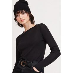 Bluzka z bawełny i lyocellu - Czarny. Czarne bluzki damskie Reserved, s, bez wzorów, z bawełny, bez kołnierzyka, bez rękawów. Za 49,99 zł.