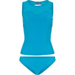 Tankini (2 części) bonprix niebieskozielony. Niebieskie stroje kąpielowe damskie bonprix, bez wzorów. Za 89,99 zł.