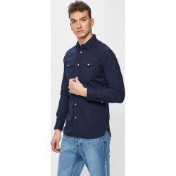 Premium by Jack&Jones - Koszula. Niebieskie koszule męskie marki Premium by Jack&Jones, s, z elastanu, klasyczne, z klasycznym kołnierzykiem, z długim rękawem. Za 219,90 zł.