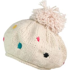 Czapka-beret damska i 14cm pompona ecru (cz2702). Szare czapki damskie marki Art of Polo. Za 47,34 zł.