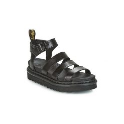 Sandały Dr Martens BLAIRE. Czarne sandały damskie Dr. Martens, bez wzorów, bez obcasa, bez zapięcia. Za 529,00 zł.
