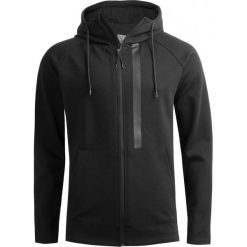 Bluza męska BLM611 - głęboka czerń - Outhorn. Pomarańczowe bluzy męskie Outhorn, na lato, m, bez wzorów, z bawełny, z kapturem, bez rękawów, bez kaptura. W wyprzedaży za 79,99 zł.