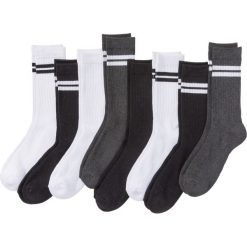 Skarpetki damskie: Skarpetki sportowe (8 par) bonprix antracytowy melanż + czarny + biały