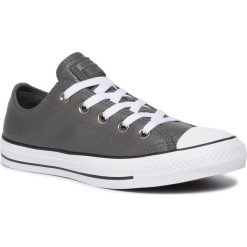 Trampki CONVERSE - Ctas Ox 165193C Carbon Grey/White/Black. Szare półbuty damskie Converse, bez wzorów, ze skóry, sportowe, bez zapięcia. W wyprzedaży za 229,00 zł.