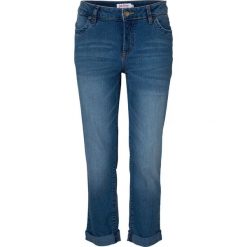 Dżinsy ze stretchem 7/8 STRAIGHT bonprix niebieski. Niebieskie boyfriendy damskie bonprix. Za 74,99 zł.