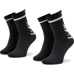 Zestaw 2 par wysokich skarpet unisex NIKE - SK0136 010 Czarny. Czarne skarpetki damskie Nike, bez wzorów, z elastanu. Za 89,00 zł.