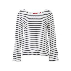 S.Oliver T-Shirt Damski 38 Biały. Białe koszulki damskie S.Oliver, na co dzień, s, w paski, eleganckie, bez kołnierzyka, z długim rękawem. W wyprzedaży za 80,00 zł.
