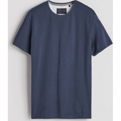 Gładki T-shirt - Granatowy. Niebieskie t-shirty męskie Reserved, l. Za 49,99 zł.