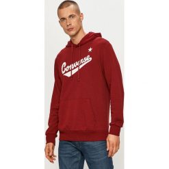 Converse - Bluza. Brązowe bluzy męskie Converse, s, z nadrukiem, z bawełny, z kapturem, bez rękawów, z kapturem. W wyprzedaży za 179,90 zł.