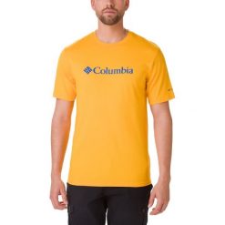 Koszulka t-shirt Columbia CSC Basic 1680051703 - żółty. Żółte koszulki męskie Columbia, m, bez wzorów, bez kołnierzyka, bez rękawów. Za 102,99 zł.