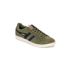 Buty Gola Equipe Suede. Zielone trampki męskie marki Gola, bez wzorów, bez zapięcia. Za 263,20 zł.