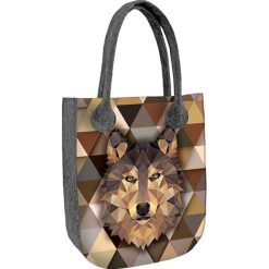 Torebka "City" w kolorze szarym ze wzorem - (S)35 x (W)42 x (G)10 cm. Szare torebki klasyczne damskie Bertoni, z materiału. W wyprzedaży za 57,95 zł.