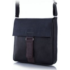 Czarna męska listonoszka na ramię BRODRENE. Czarne listonoszki męskie Brødrene, bez wzorów, ze skóry, eleganckie. Za 269,00 zł.