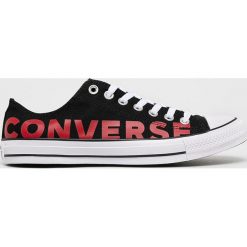 Converse - Tenisówki. Czarne trampki męskie Converse, bez wzorów, z gumy, na sznurówki. W wyprzedaży za 229,90 zł.