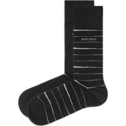 BOSS 2-pack Skarpetki Czarny. Czarne skarpetki męskie Boss, w paski, z elastanu. Za 71,95 zł.