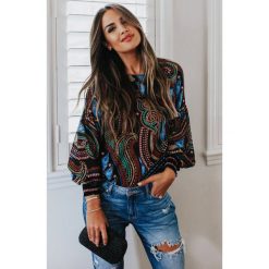 Koszula damska SIGNIA. Bluzki damskie IVET, xl, z nadrukiem, eleganckie, bez kołnierzyka, z długim rękawem. W wyprzedaży za 69,00 zł.