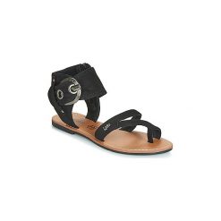 Sandały LPB Shoes PENSEE. Czarne sandały damskie marki LPB Shoes, bez wzorów, bez obcasa, bez zapięcia. Za 149,00 zł.
