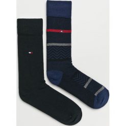 Tommy Hilfiger - Skarpety. Niebieskie skarpetki męskie marki TOMMY HILFIGER, z elastanu. W wyprzedaży za 34,90 zł.