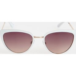 Okulary przeciwsłoneczne w stylu retro - Biały. Białe okulary przeciwsłoneczne damskie Mohito, retro. Za 49,99 zł.
