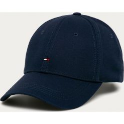 Tommy Hilfiger - Czapka. Niebieskie czapki damskie TOMMY HILFIGER, bez wzorów, z bawełny. Za 99,90 zł.