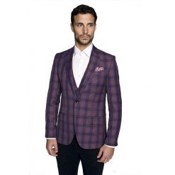 Marynarka bugola bordo slim fit. Szare marynarki męskie Recman, m, bez wzorów. Za 689,00 zł.
