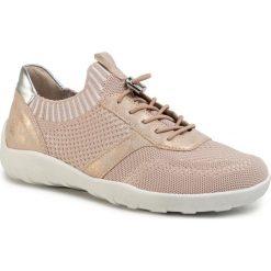 Sneakersy REMONTE - R3511-31 Rosa. Różowe półbuty damskie Remonte, na co dzień, bez wzorów, ze skóry ekologicznej, bez obcasa, na płaskiej podeszwie, bez zapięcia. W wyprzedaży za 239,00 zł.