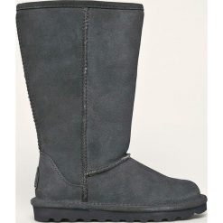Bearpaw - Śniegowce skórzane ElleTall. Szare śniegowce damskie Bearpaw, z wełny, bez zapięcia. W wyprzedaży za 299,90 zł.