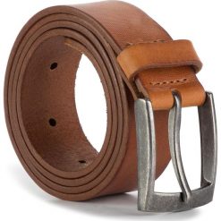 Pasek Męski LEE - Structured Belt LU015080 Dark Cognac. Pomarańczowe paski męskie Lee, w paski, ze skóry. Za 189,00 zł.