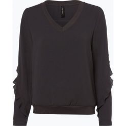 Marc Cain Sports - Bluzka damska, szary. Szare bluzki sportowe damskie Marc Cain Sports, prążkowane, z kontrastowym kołnierzykiem. Za 739,95 zł.